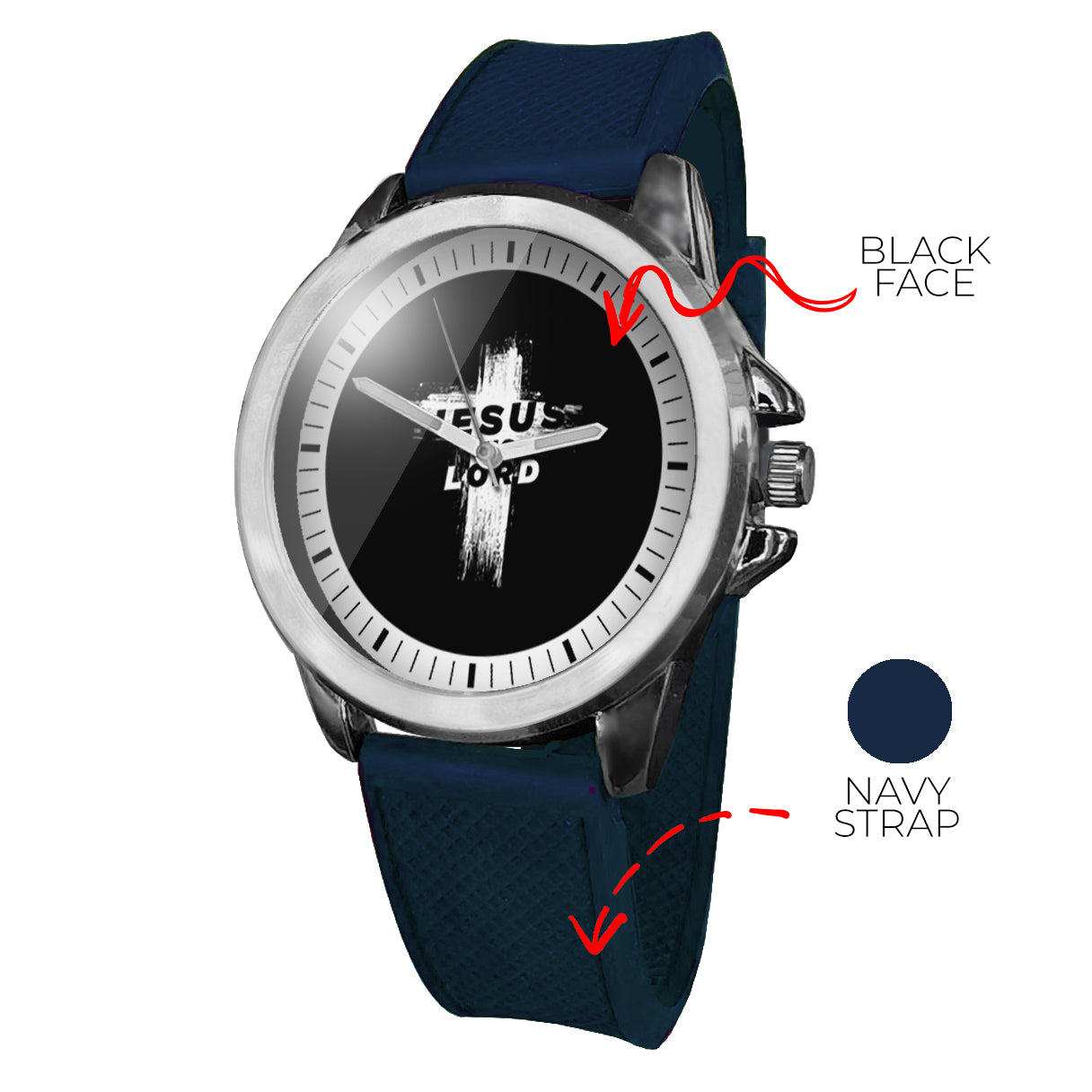 BYF8 Jesus Is Lord Cross Premium Unisex Wristwatch