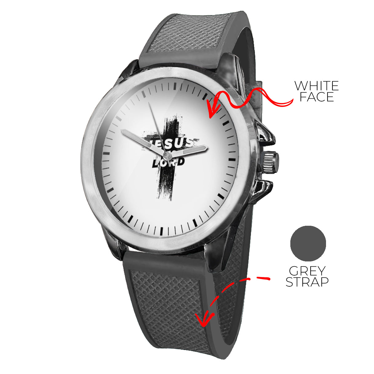 BYF8 Jesus Is Lord Cross Premium Unisex Wristwatch