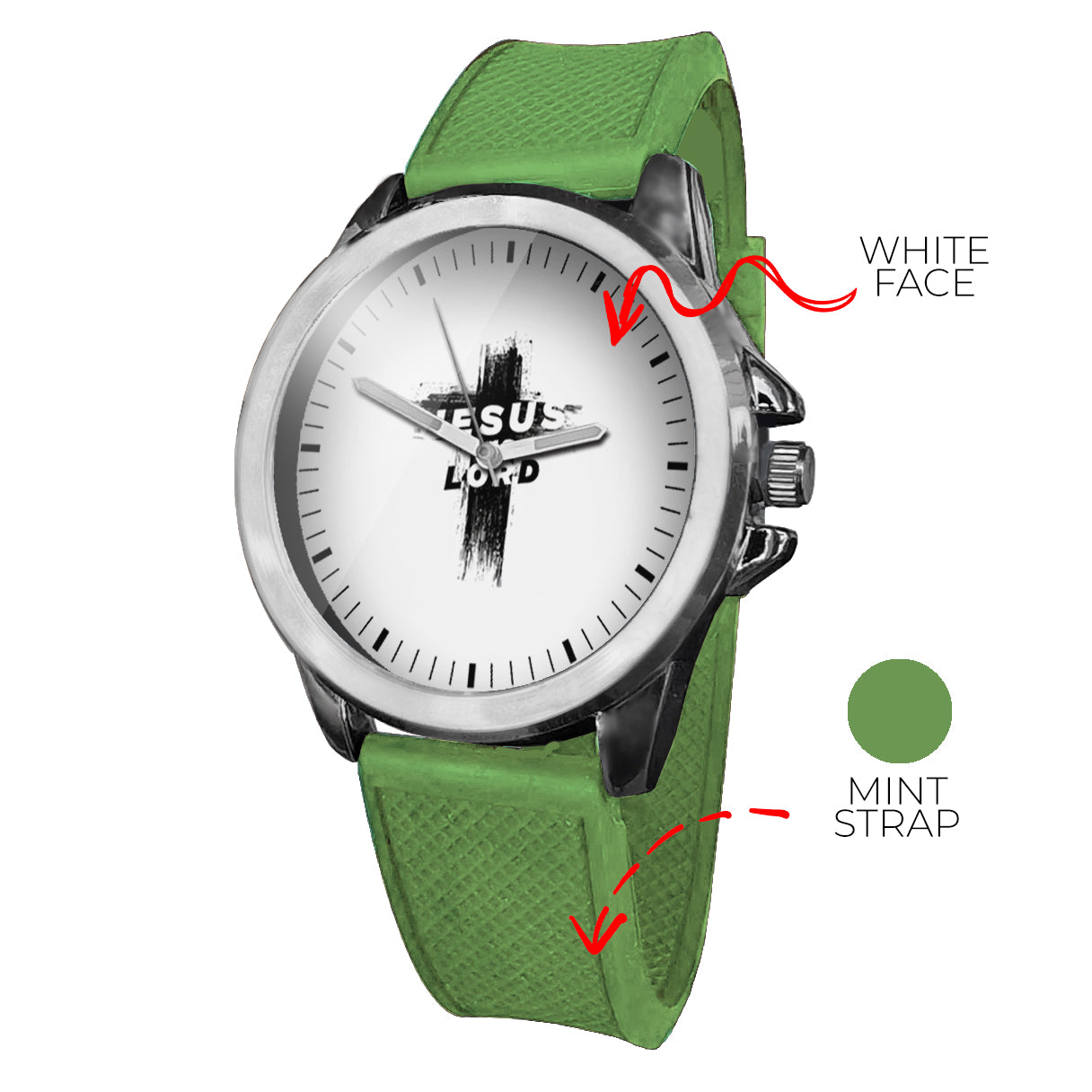 BYF8 Jesus Is Lord Cross Premium Unisex Wristwatch