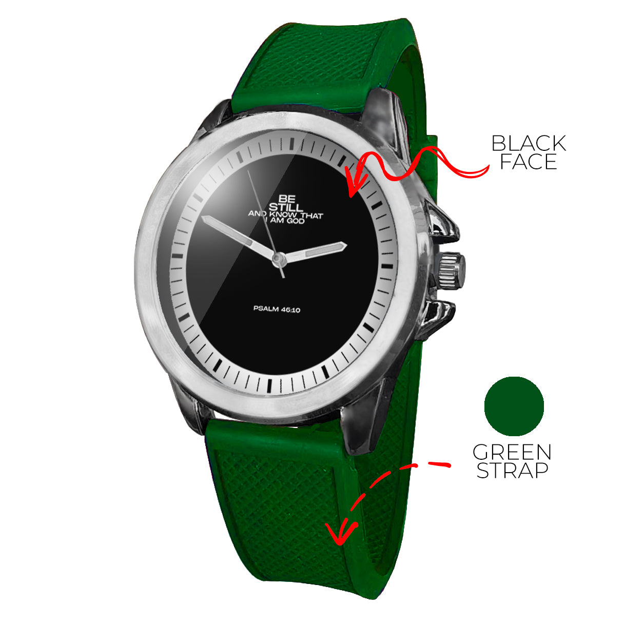 BYF8 Be Still And Know That I Am God Premium Unisex Wristwatch