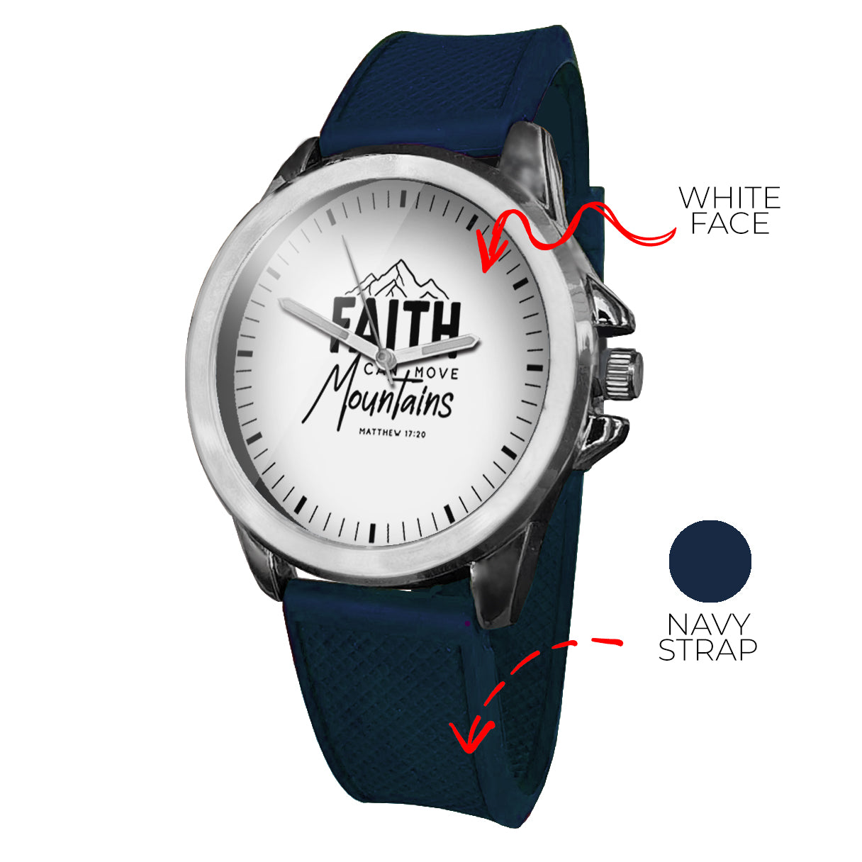 BYF8 Faith Can Move Mountains Premium Unisex Wristwatch