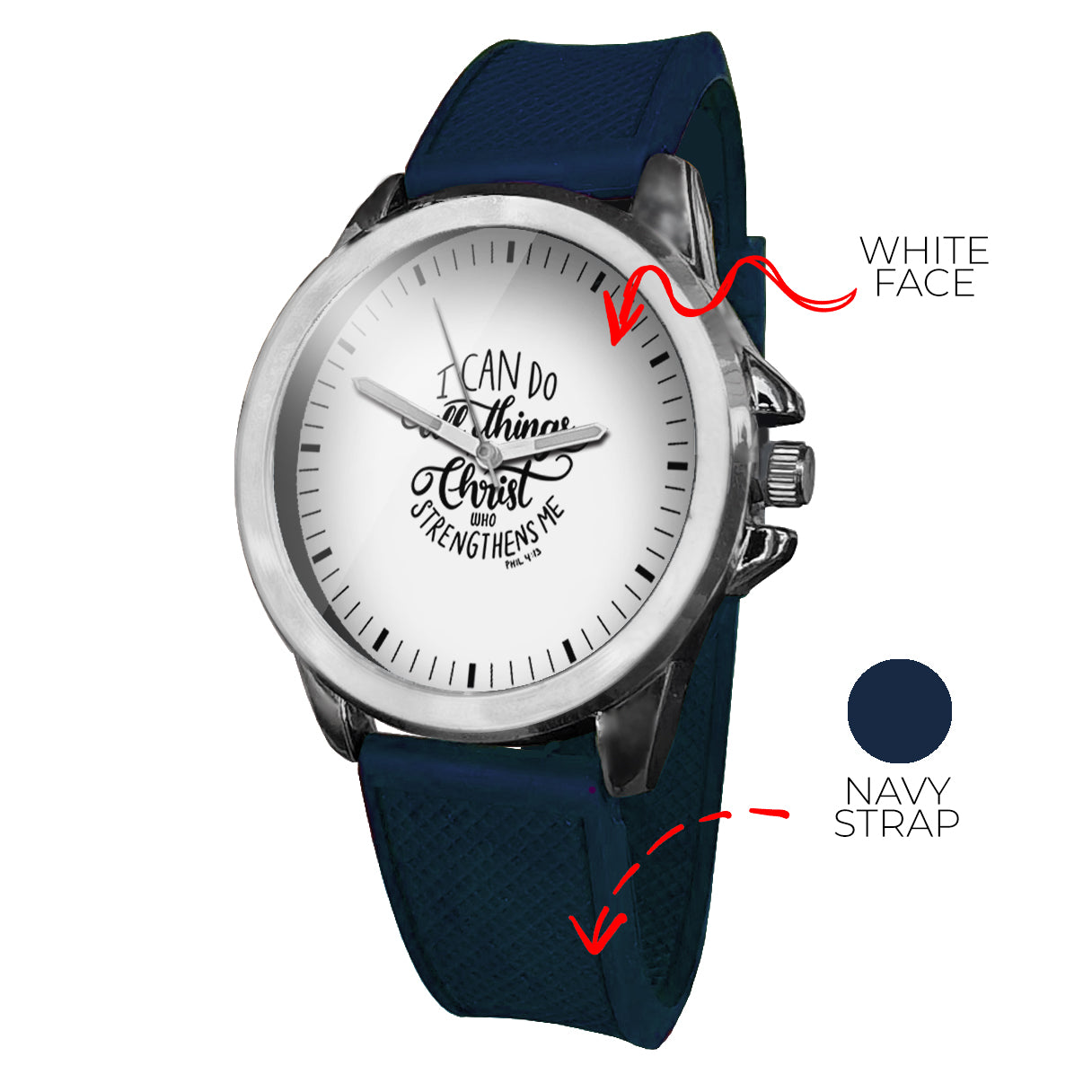 BYF8 I Can Do All Things Premium Unisex Wristwatch