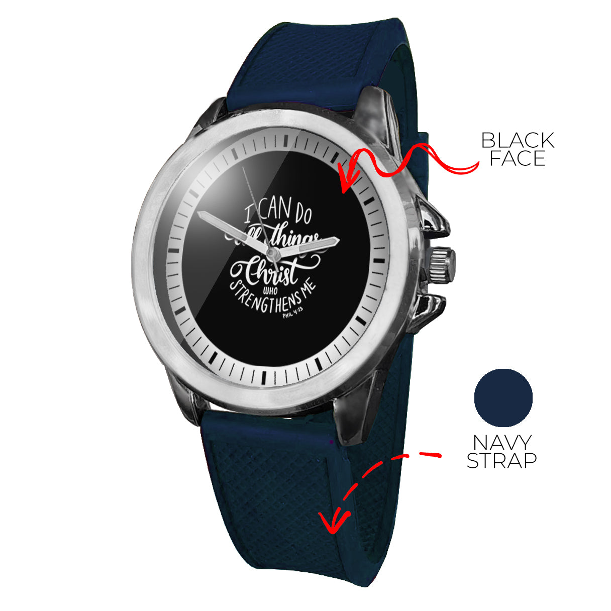 BYF8 I Can Do All Things Premium Unisex Wristwatch