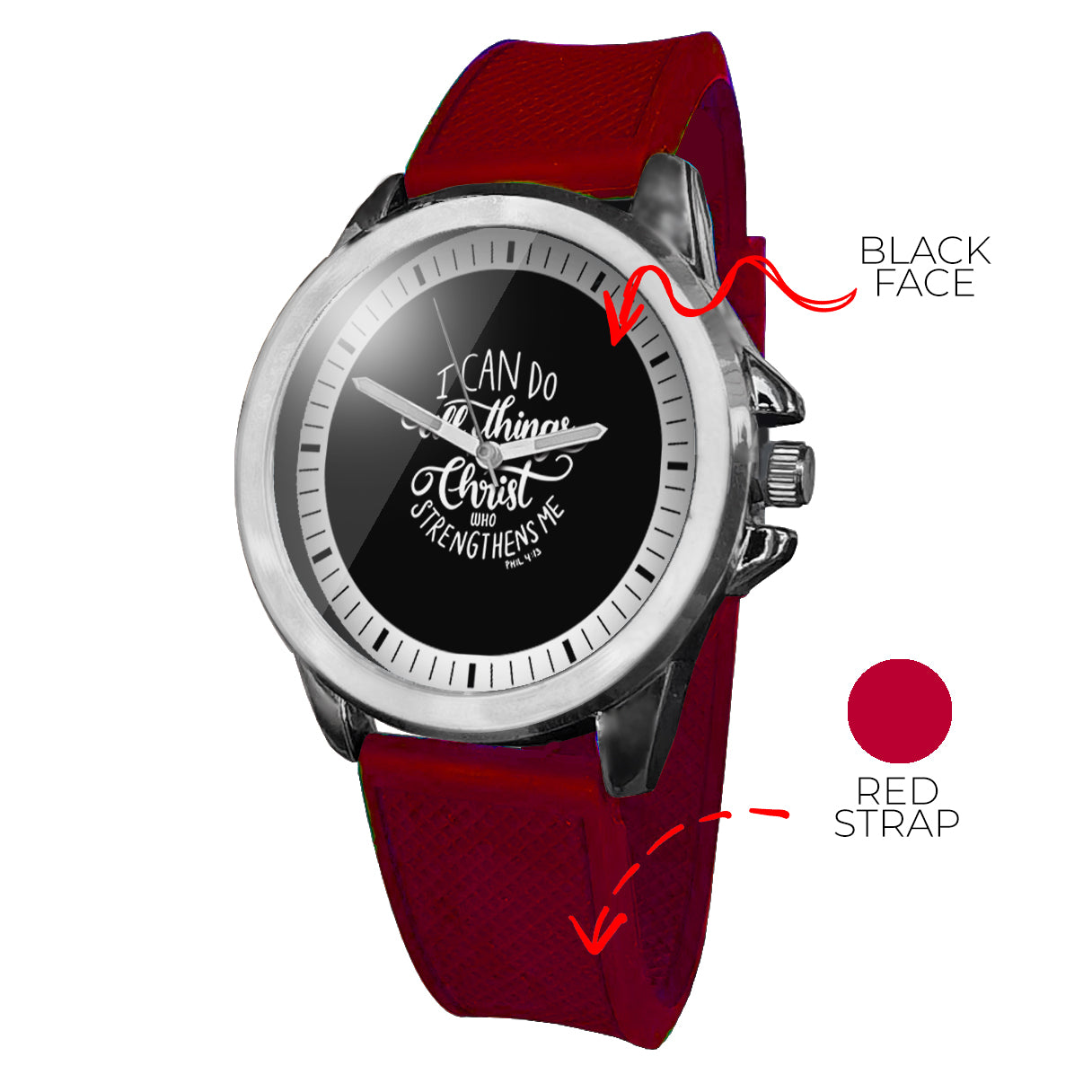 BYF8 I Can Do All Things Premium Unisex Wristwatch