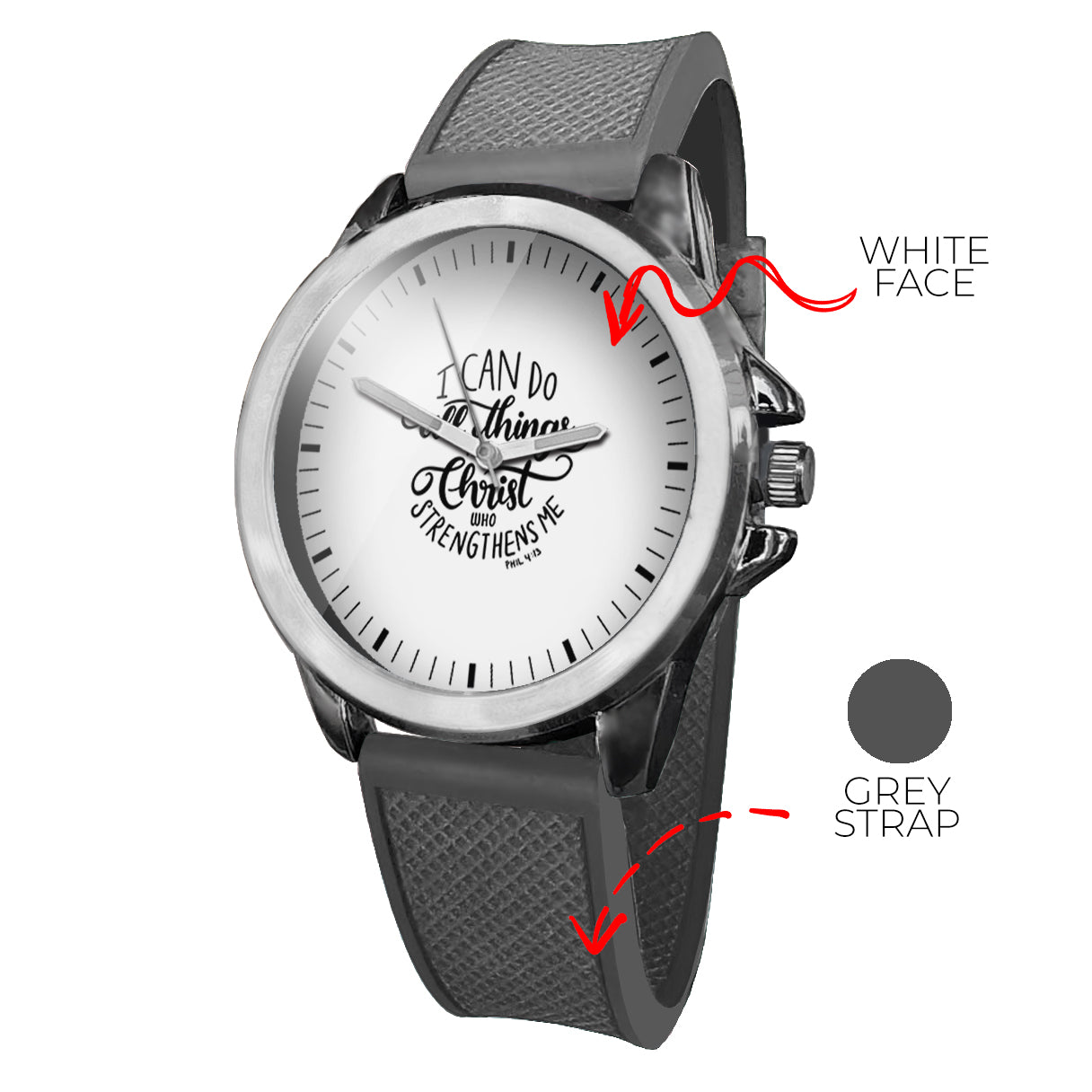 BYF8 I Can Do All Things Premium Unisex Wristwatch