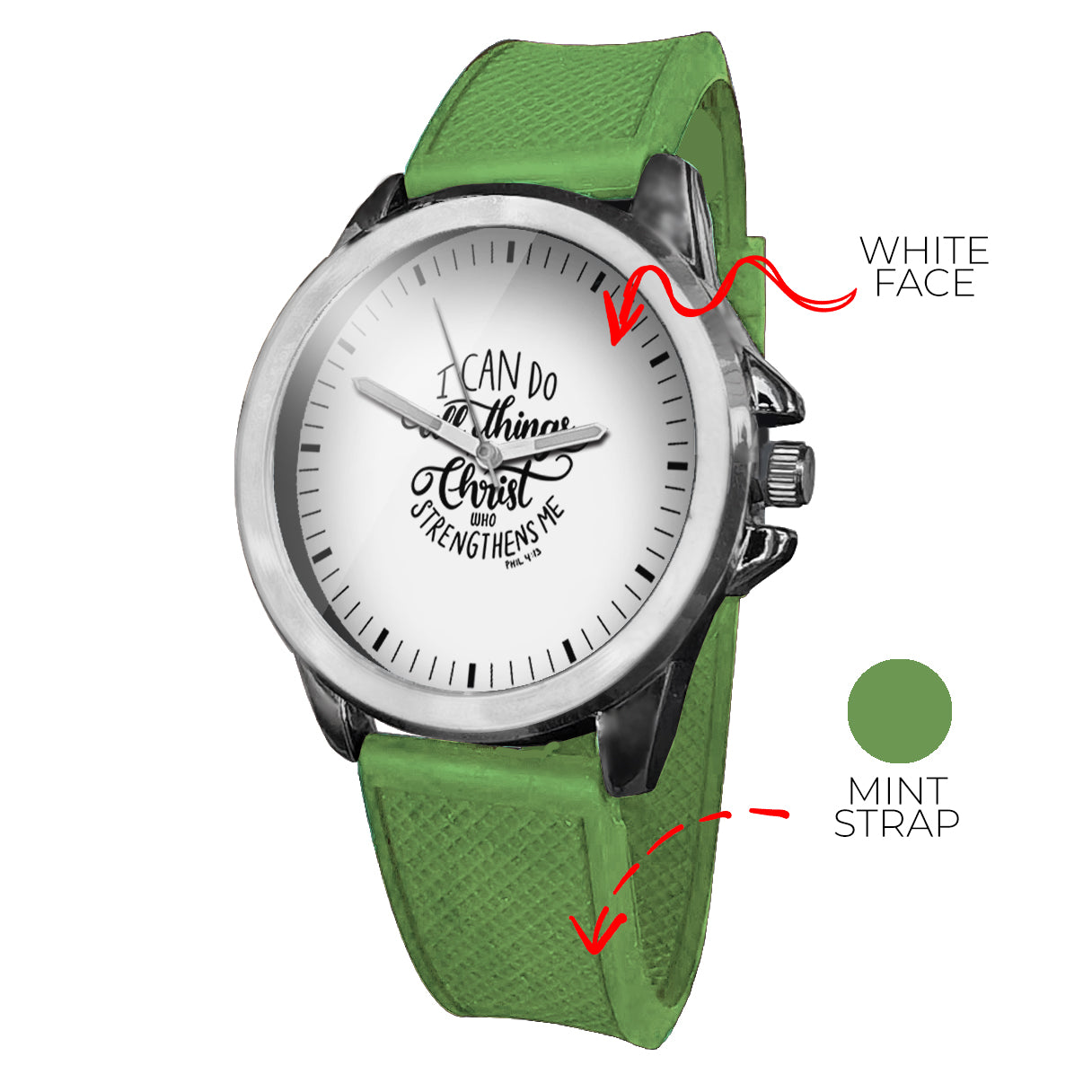 BYF8 I Can Do All Things Premium Unisex Wristwatch