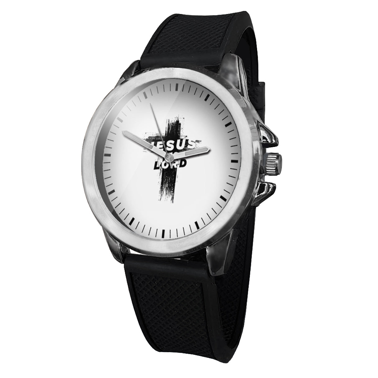 BYF8 Jesus Is Lord Cross Premium Unisex Wristwatch