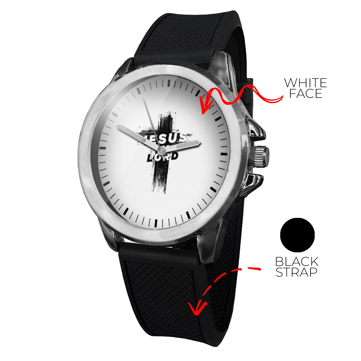 BYF8 Jesus Is Lord Cross Premium Unisex Wristwatch