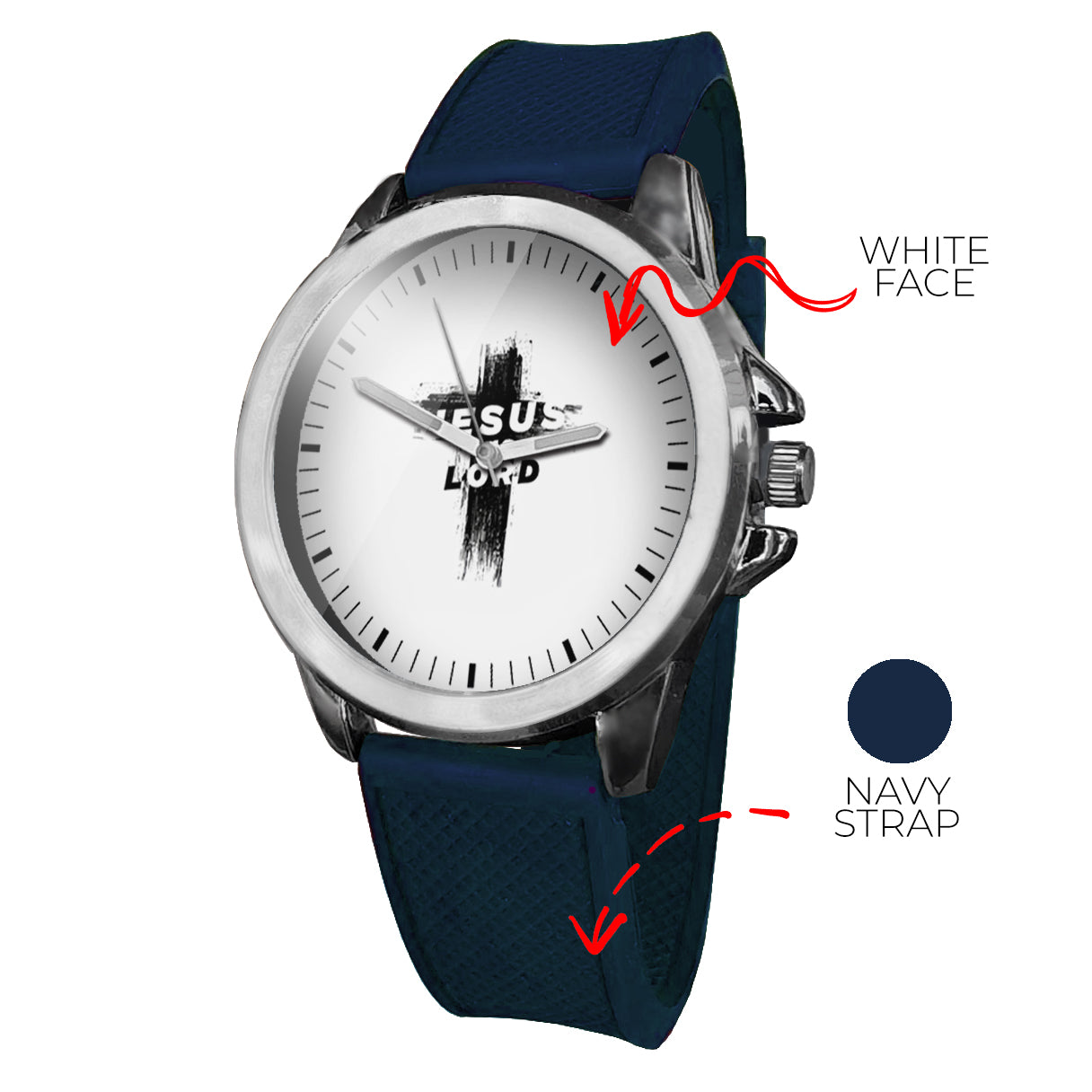 BYF8 Jesus Is Lord Cross Premium Unisex Wristwatch